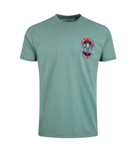 Mens Sons Of Anchovy Back Print T-shirt Mineral Blue Weird Fish