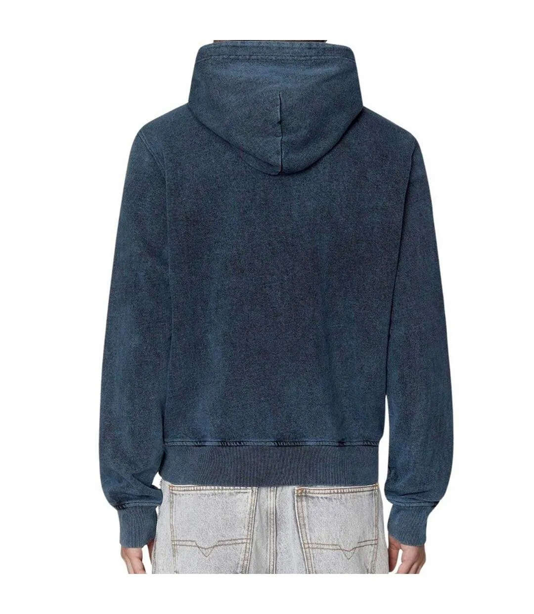 Mens Faded Hoodie Dark Grey Diesel-2