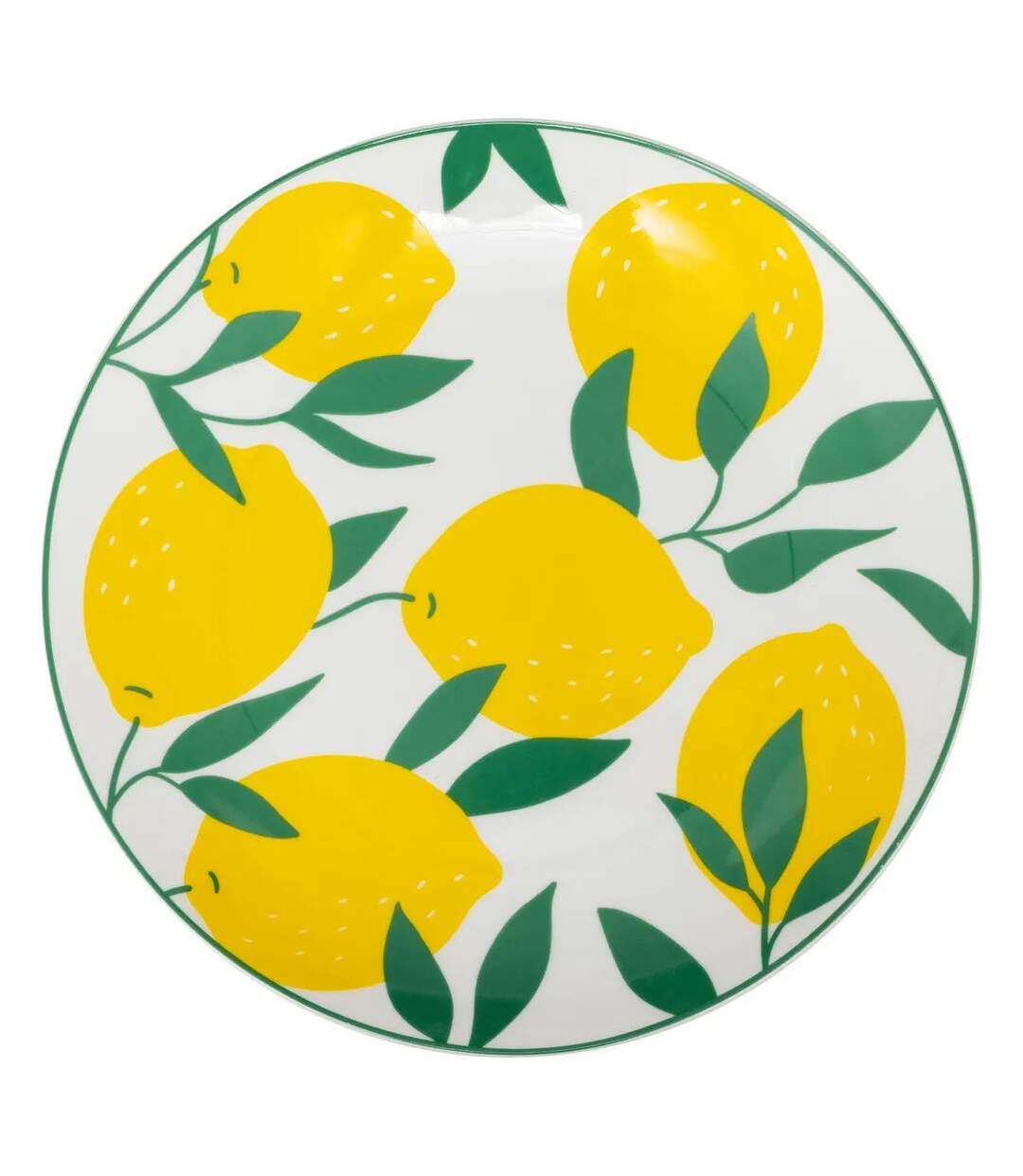 Lot de 6 Assiettes Plates Citrons 26cm Multicolore-1