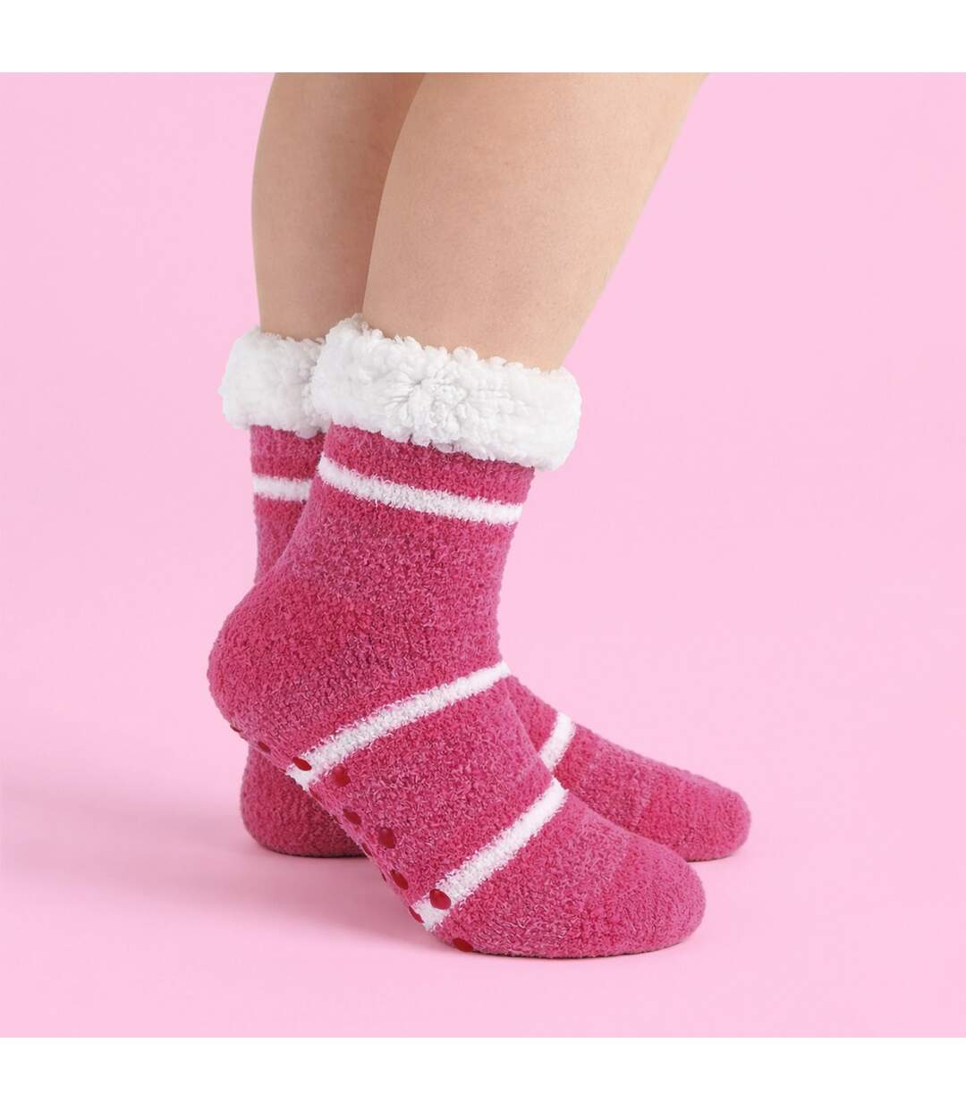 3 Pairs Ladies Soft Fluffy Lounge Socks | Warm Cosy Home Slipper Socks-5