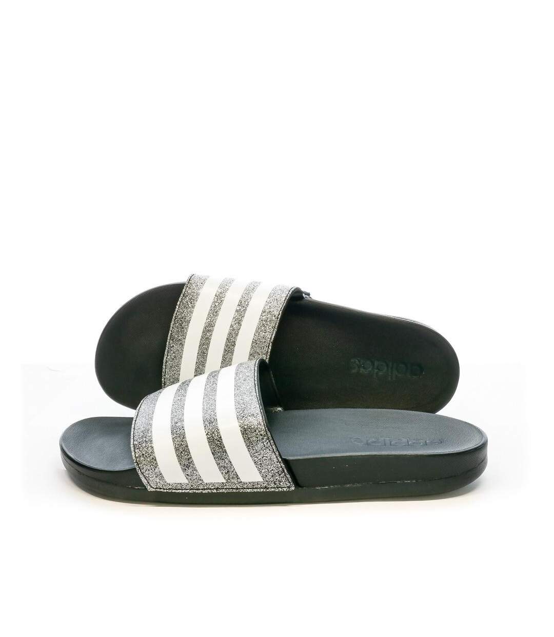 Claquettes Noire/Argent Adidas Adilette Comfort FY8836 - 32-1