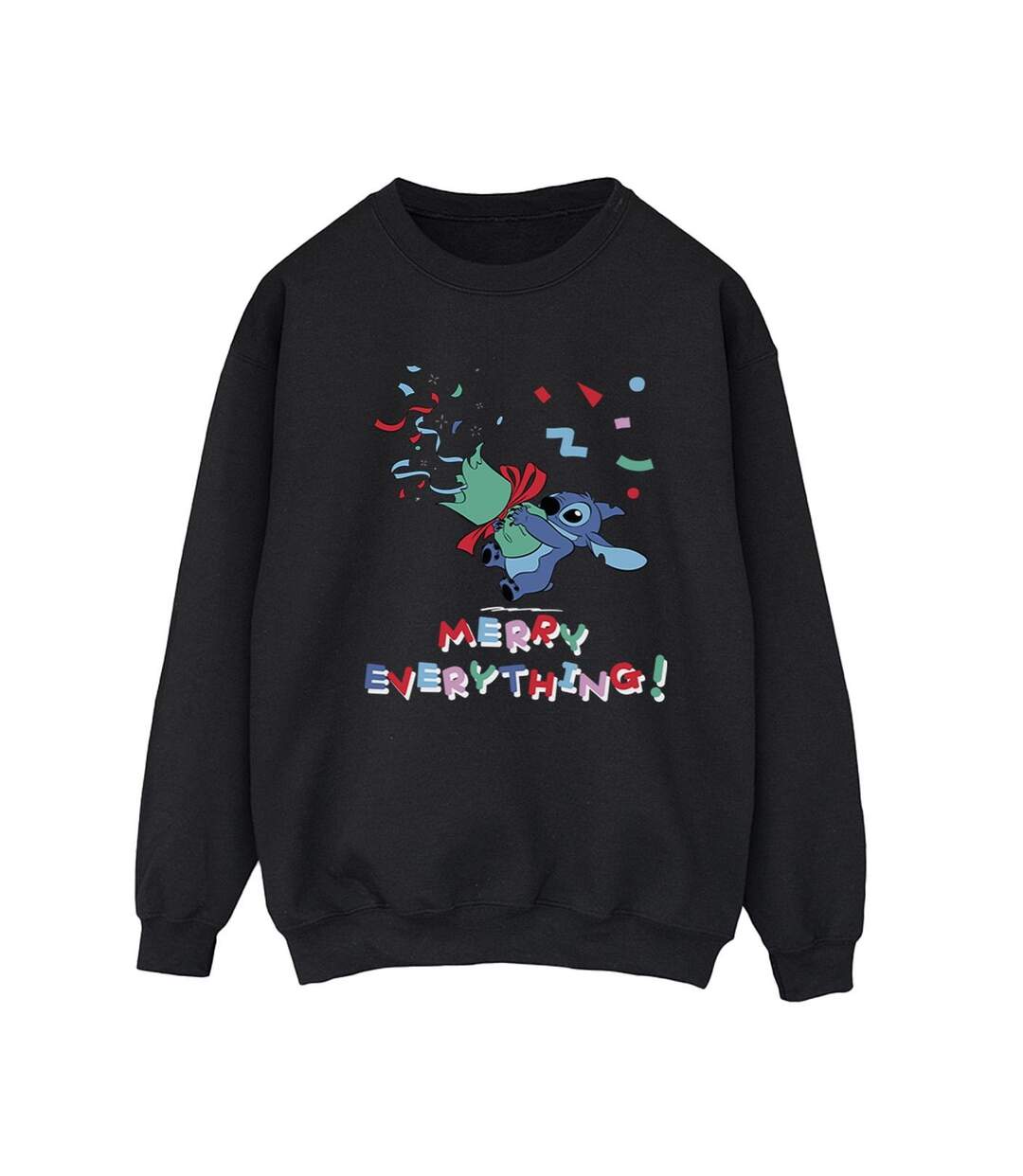 Disney - Sweat LILO AND STITCH STITCH MERRY EVERYTHING - Femme (Noir) - UTBI22660-1