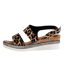 Womens/ladies Ella Backstrap Wedge Sandals Leopard Firetrap-3