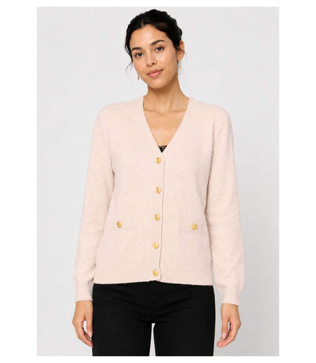 Pull Cardigan col v-1