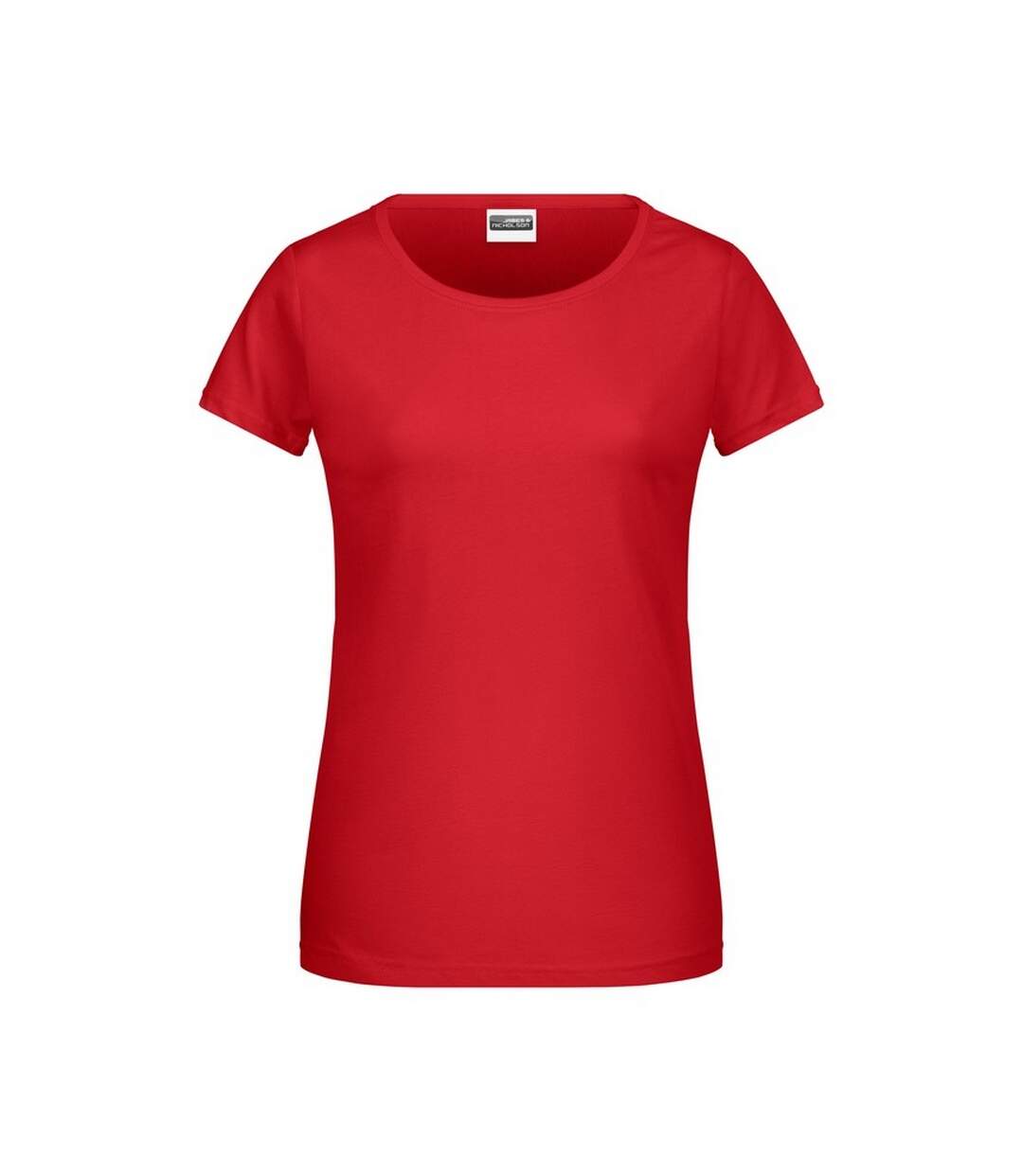 T-shirt Basic Femme Rouge James And Nicholson-1