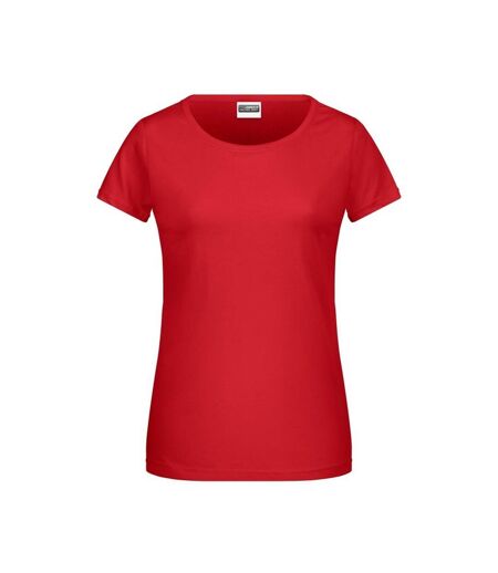 T-shirt Basic Femme Rouge James And Nicholson