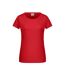 T-shirt Basic Femme Rouge James And Nicholson-1