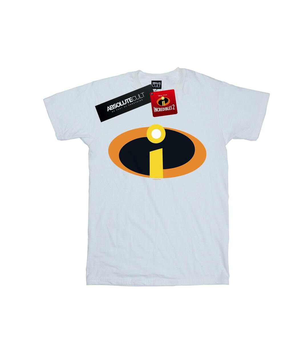 Disney Womens/Ladies The Incredibles Costume Logo Cotton Boyfriend T-Shirt (Blanc) - UTBI48837-1