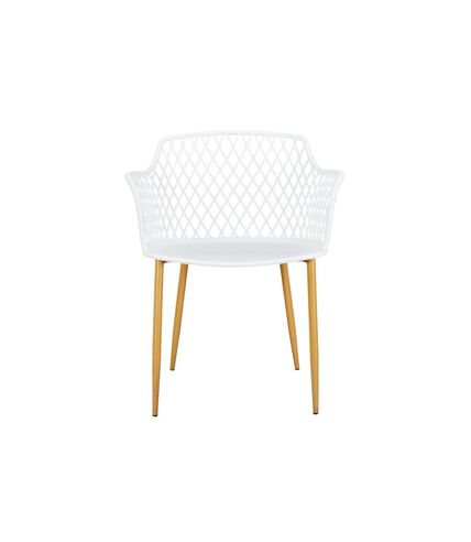 Lot de 4 Fauteuils Design Malaga 80cm Blanc