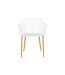 Lot de 4 Fauteuils Design Malaga 80cm Blanc