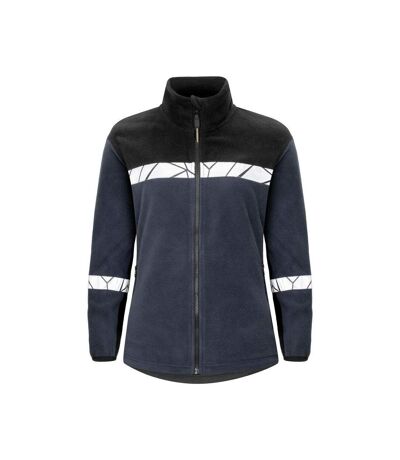Womens/ladies Progression Full Zip Fleece Jacket Navy Black Projob