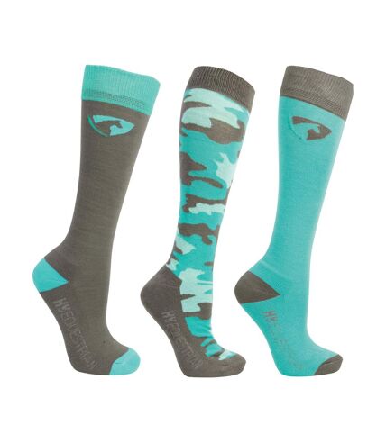 HyFASHION Womens/Ladies DynaForce Socks (Pack of 3) (Pacific Grey) - UTBZ5087