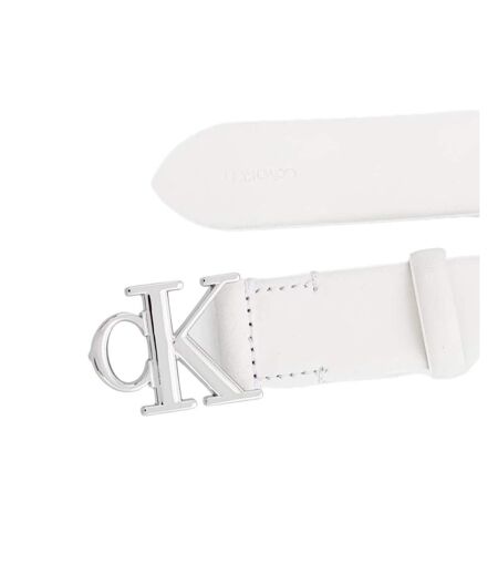Ceinture blanche femme calvin klein jeans buckle