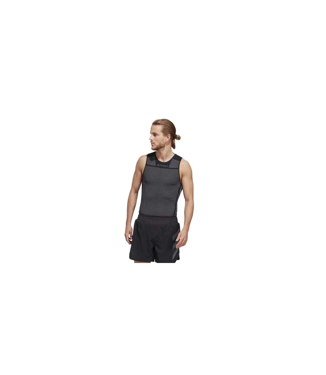 Mens Terrex Sleeveless Tank Top Black White Adidas-1