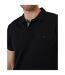Mens Regular Rolled Short Sleeves Polo Shirt Black Threadbare-4