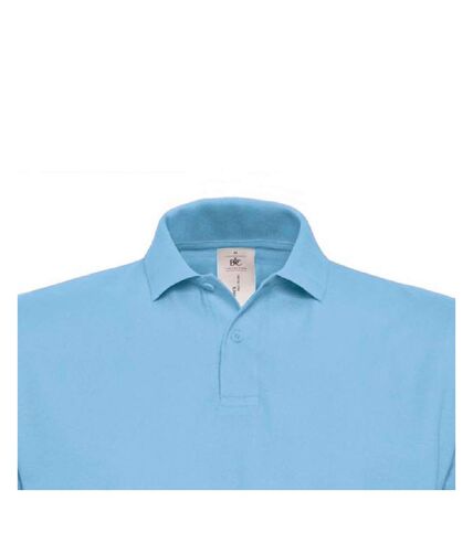 B&C ID.001 Unisex Adults Short Sleeve Polo Shirt (Light Blue) - UTBC1285