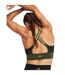 Womens/ladies Compression Sports Bra Black Yellow Under Armour-4