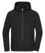 Sweat à capuche zippé oversize unisexe - 8043 - noir-2