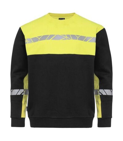 Mens Progression Hi-vis Sweatshirt Black Yellow Projob