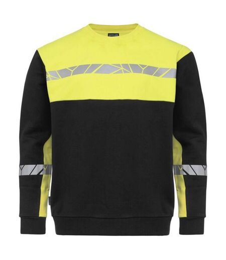 Mens Progression Hi-vis Sweatshirt Black Yellow Projob
