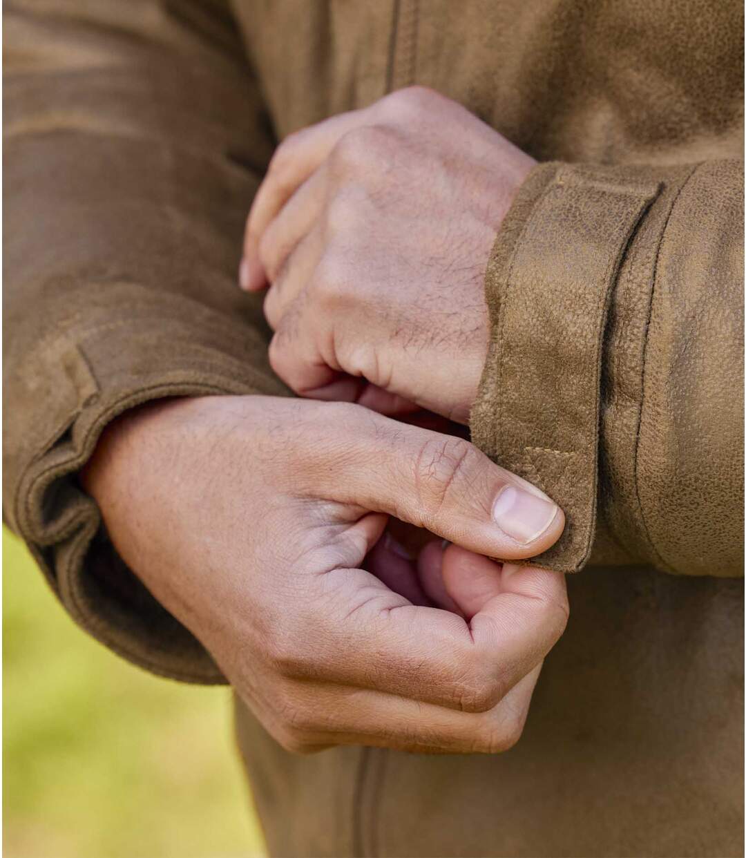 Blouson en suédine matelassé homme