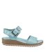 Womens/ladies Ellie Leather Sandals Aqua Hush Puppies-4
