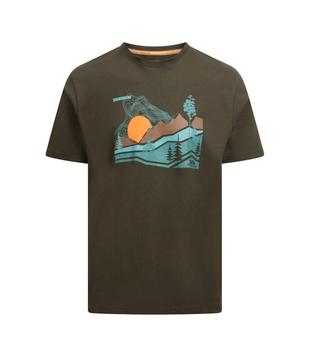 T-shirt Murray Homme Vert Kaki Trespass-1