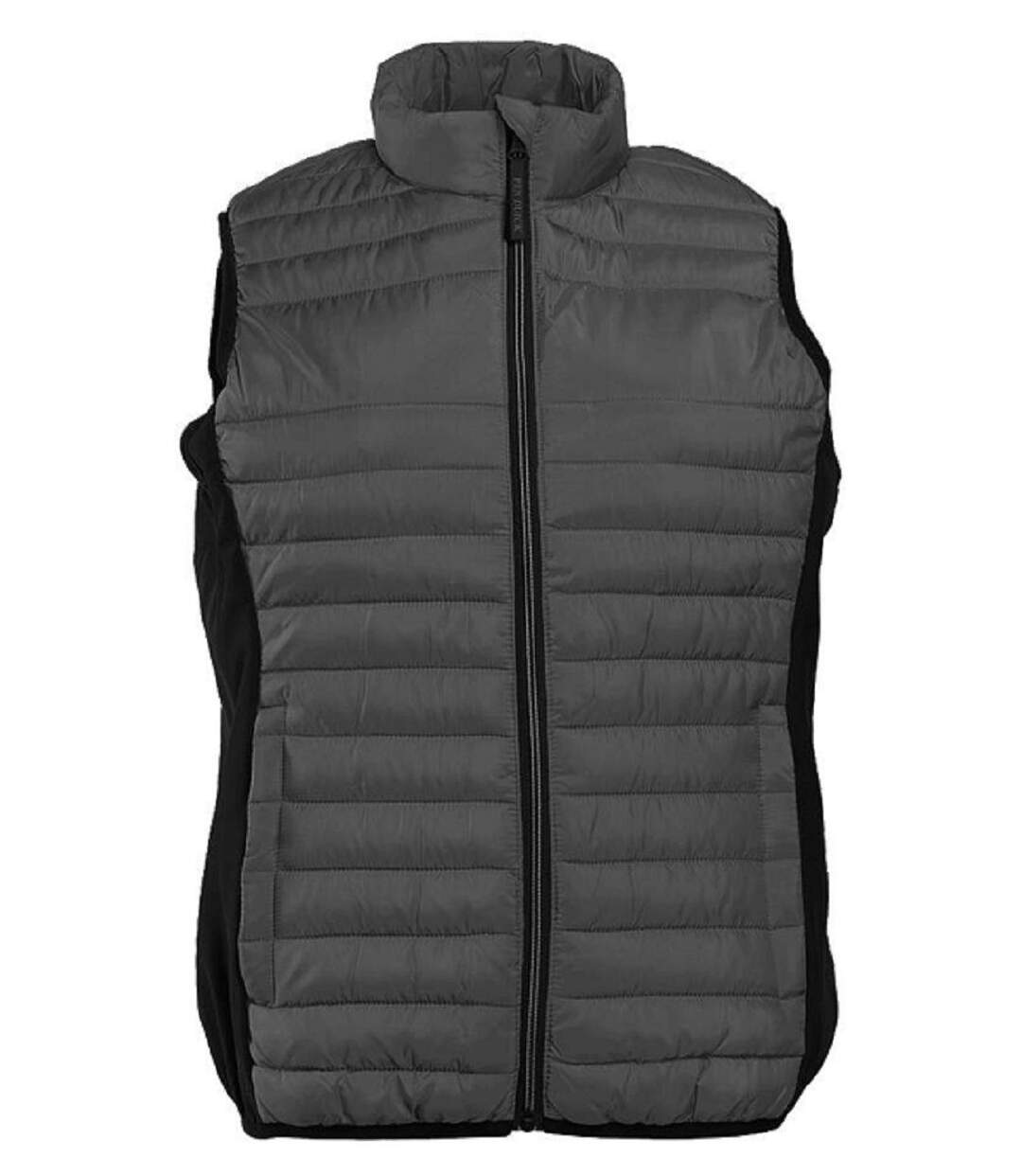 Bodywarmer bi-matière - Femme - Pen Duick - PK317 - gris titanium et noir-1