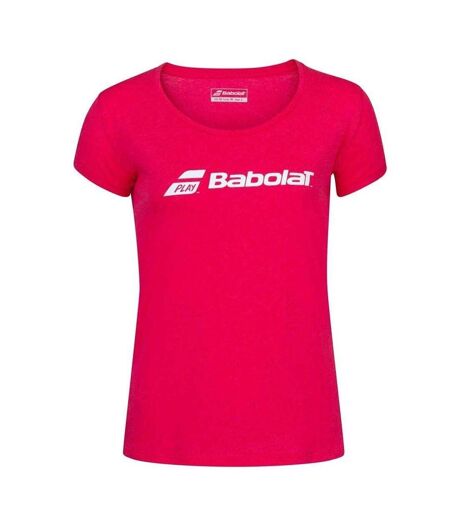 T-shirt Motif/style Logo Femme Rouge Chiné Babolat