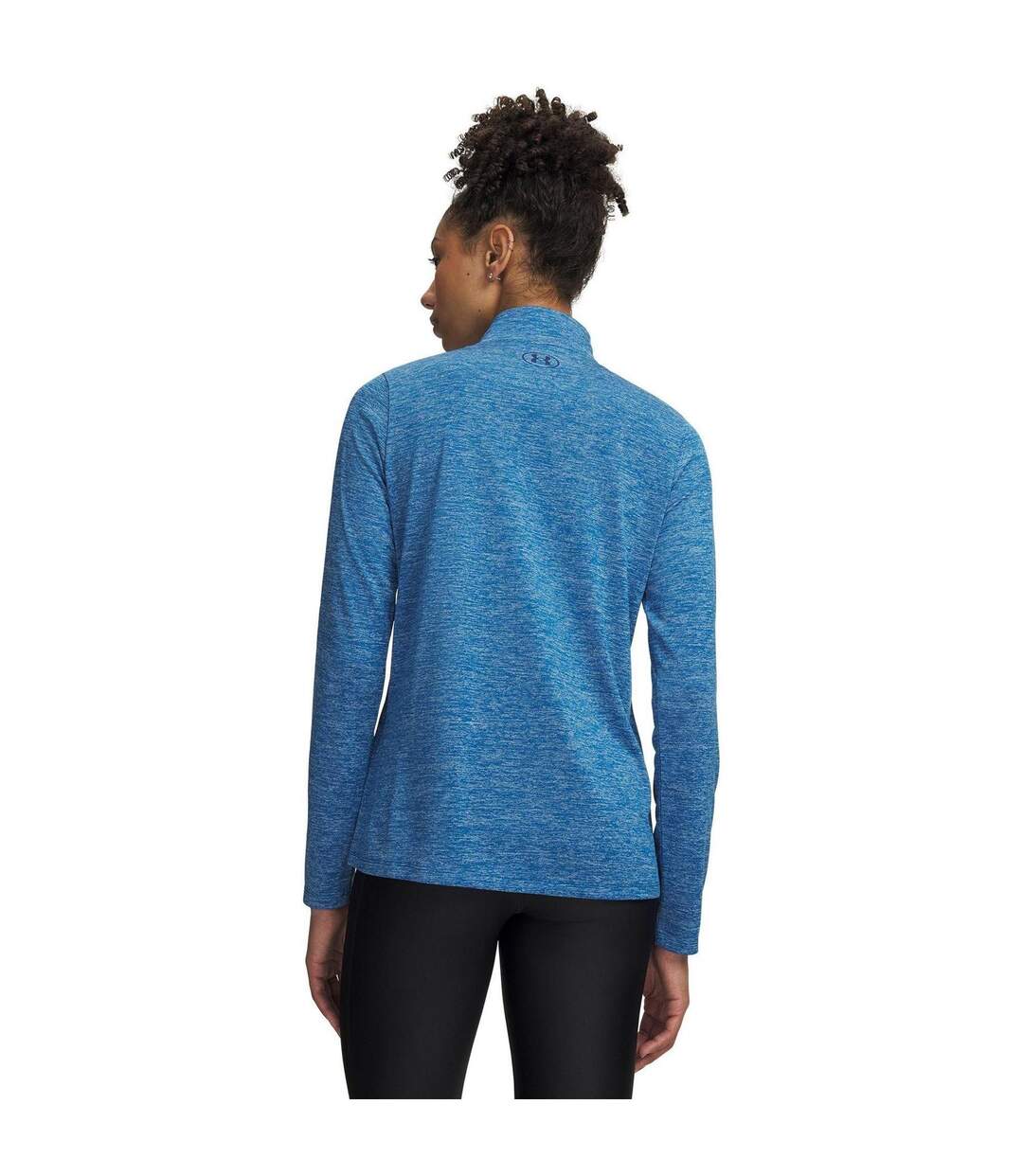 Womens/ladies Tech Textured Half Zip Top Aegean Blue Under Armour-2