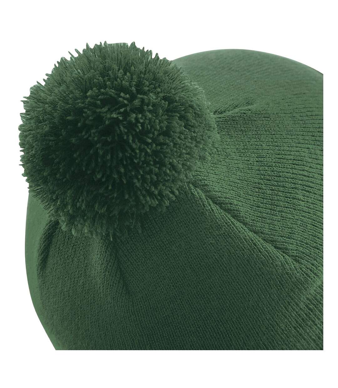 Bonnet avec pompon adulte unisexe vert mousse Beechfield