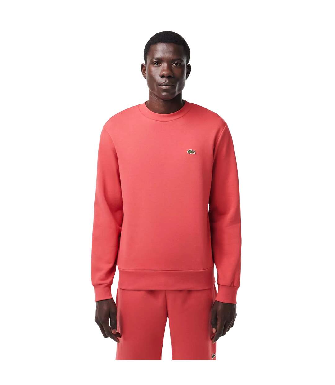 Unisex Adult Fleece Crew Neck Sweatshirt Red Lacoste-3