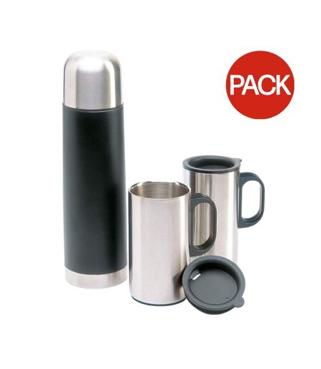 Set de flasque et tasse isoset taille unique noir MidOcean