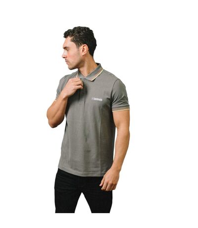 Mens Ss25 Twin Tip Polo Shirt Granite Lambretta