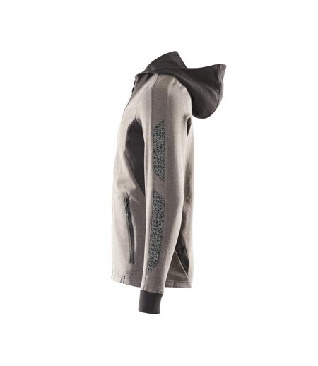 Mens Accelerate Full Zip Hoodie Dark Anthracite Black Mascot