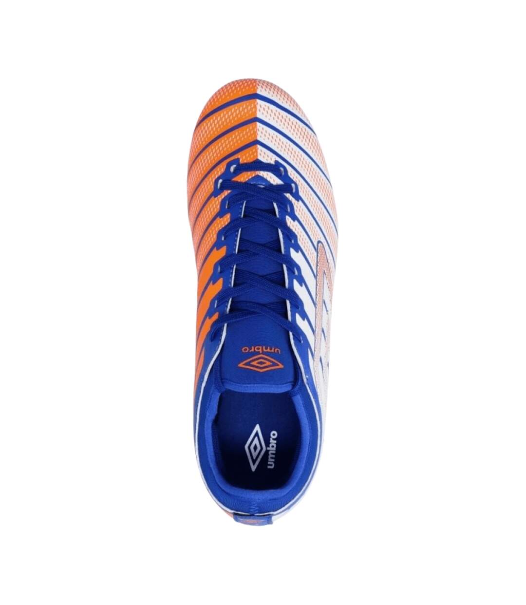 Chaussures De Foot Pour Terrain Ferme Velocita Elixir Club Homme Blanc Orange Umbro-4