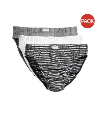 Pack of 3  Mens classic briefs  white/grey/black Fruit of the Loom