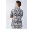 Chemise homme été casual LORENZO motif fleuri noir Coton Du Monde-2
