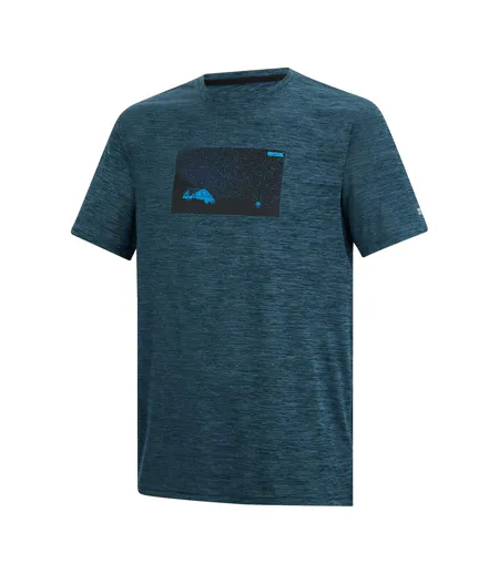 T-shirt Motif/style Bleu Nuit Fingal Homme Bleu Nuit Chiné Regatta