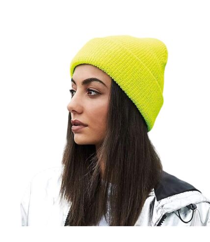 Bonnet réfléchissant unisexe jaune fluo Beechfield