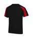 T-shirt Adulte Noir Vif Rouge Feu AWDis Cool-1