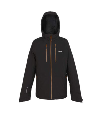 Doudoune imperméable highton homme noir / orange sombre Regatta