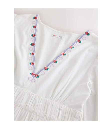 Womens/ladies Strawberry Broderie Dress White Cath Kidston