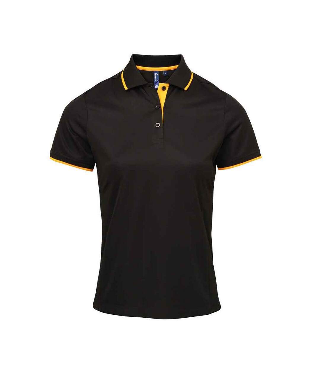 Polo Coolchecker Femme Noir Tournesol Premier-1