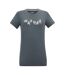 T-shirt De Marche Motif/style Imprimé Graphique Fingal Femme Gris Bleu Foncé Imprimé Graphique Regatta-2