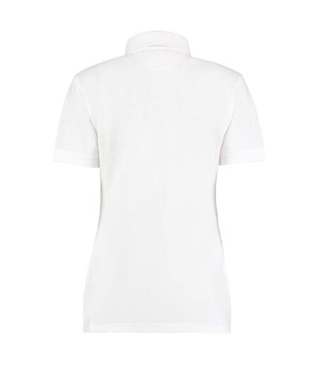 Polo à manches courtes  klassic superwash pour femme blanc Kustom Kit