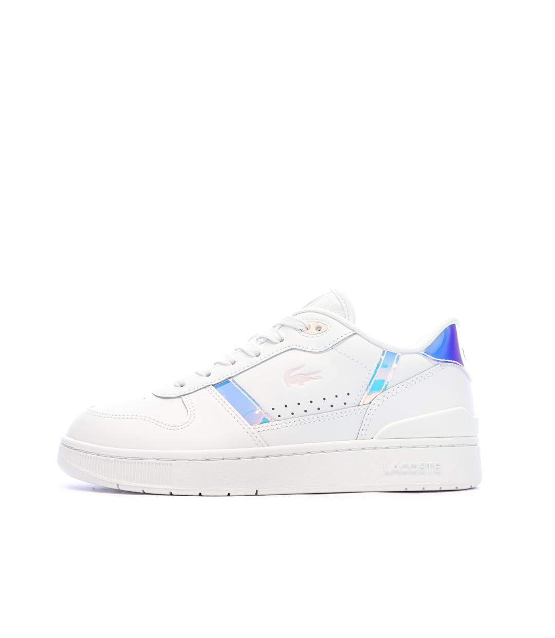 Baskets blanches femme lacoste t-clip set 224-1