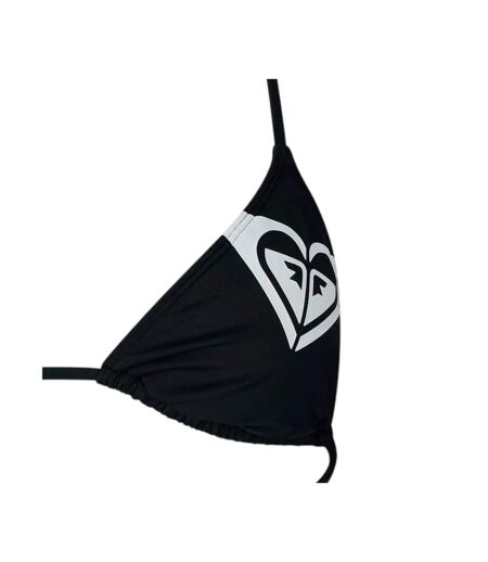 Womens/ladies Triangle Cups Bikini Top Black Roxy