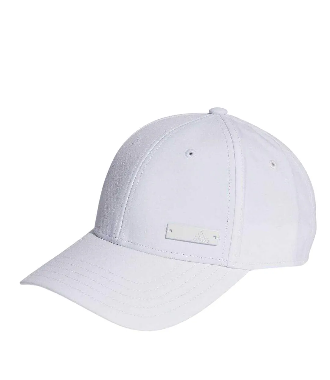 Mens Metal Badge Baseball Cap White Adidas-1