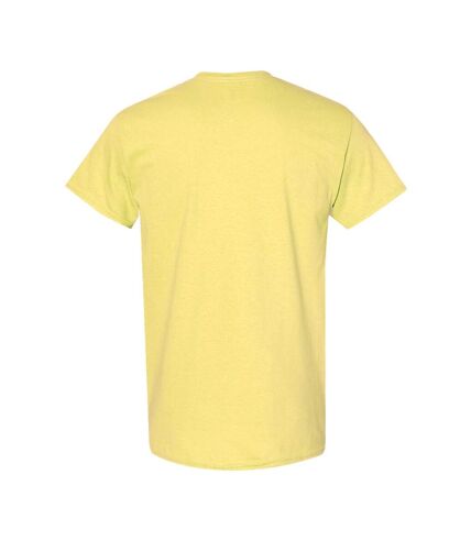Gildan Mens Heavy Cotton Short Sleeve T-Shirt (Pack of 5) (Cornsilk)